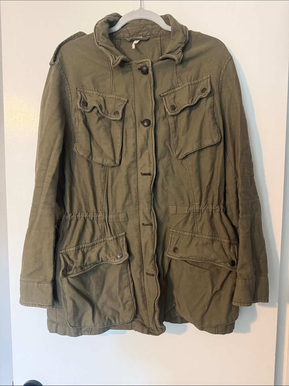 Free People Olive Green Utility Field Jacket